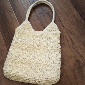 Crochet women bag purse Ivory Boho